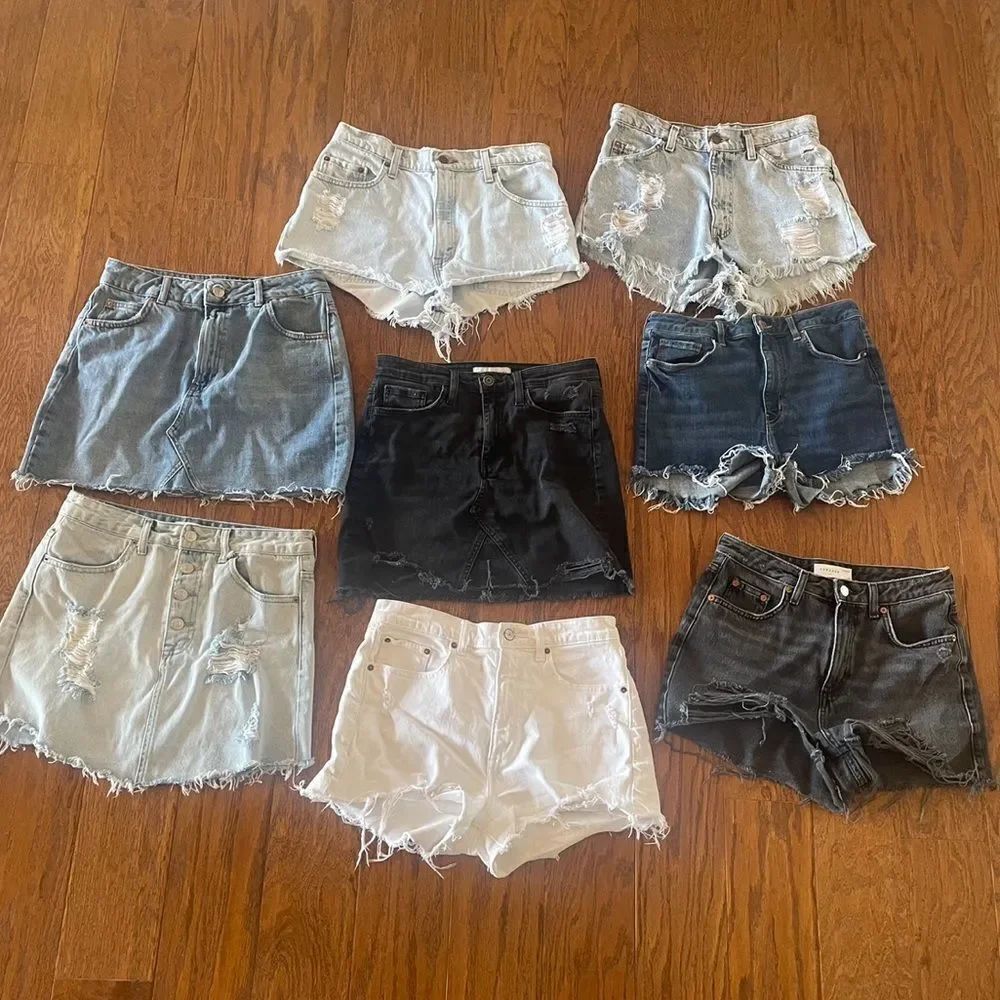 Jean shorts & skirts bundle